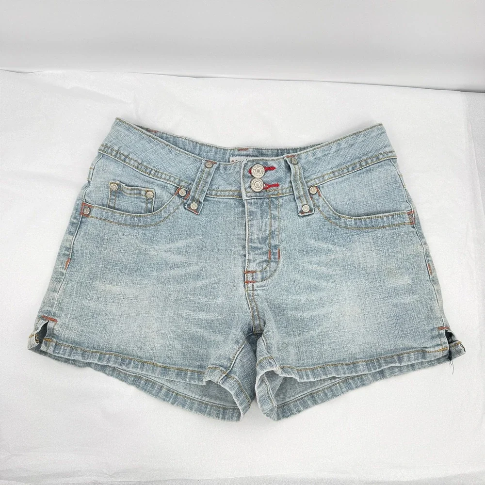 No Boundaries Denim Shorts Light Wash Low Rise Y2K Retro JRS Size 5/Small